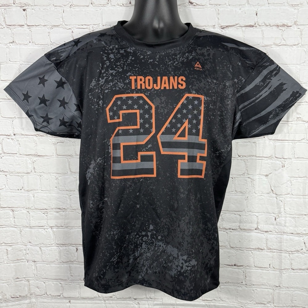 Black Stars & Stripes USC Trojan #24 Jones Jersey Men's Size Large